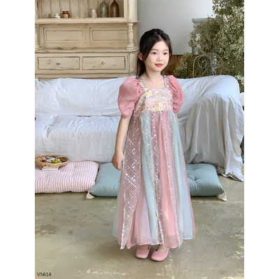 V5614  VÁY CỔ TRANG BÉ GÁI