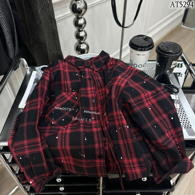 AT5294 ÁO SƠ MI KẺ CHO BÉ TRAI HÃNG MINUONUO