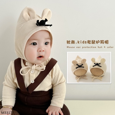 M3317 MŨ TAI GẤU ĐÍNH NƠ