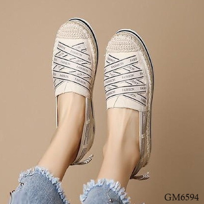 GM6594   GIÀY BỆT LƯỜI ĐÍNH NƠ GÓT NỮ
