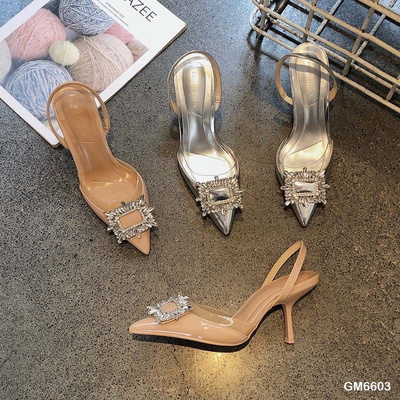 GM6603 GIÀY CAO GÓT ĐÍNH TAG BLINGBLING (gót 6cm)