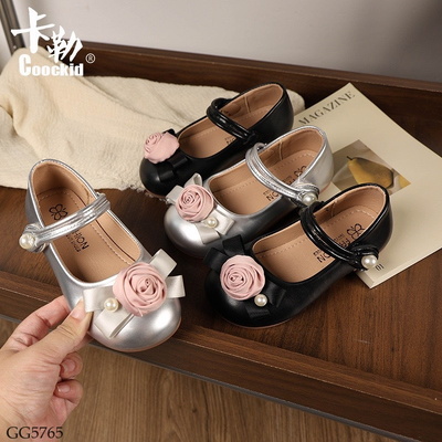 GG5765 GIÀY BÚP BÊ GẮN HOA BÉ GÁI