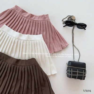 V5694  CHÂN VÁY XẾP LY CHO BÉ