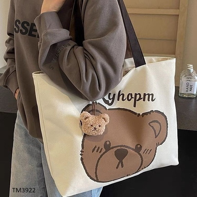 TM3922 TÚI TOTE GẤU KÈM GẤU