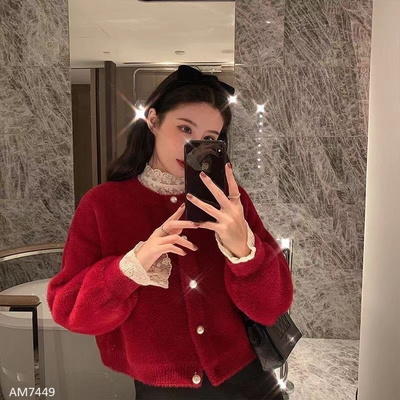 AM7449 ÁO CARDIGAN LÔNG THỎ NỮ