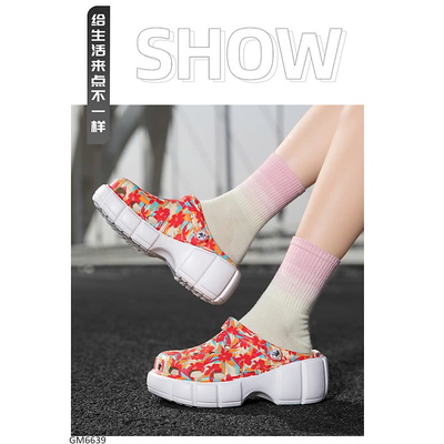 GM6639 SỤC CROCS HOẠ TIẾT NỮ