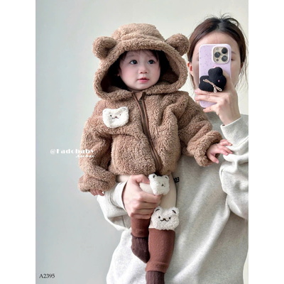 A2395 ÁO KHOÁC TAI THỎ TAI GẤU CHO BÉ