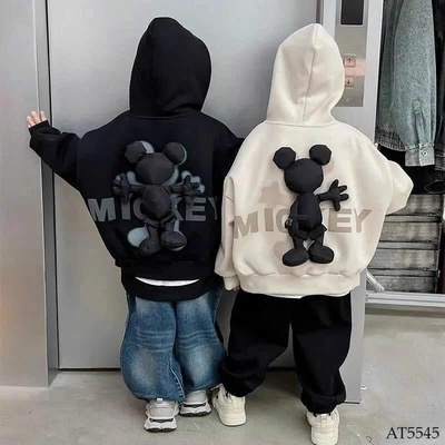 AT5545 HOODIE ZIP GẮN GẤU