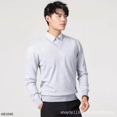 AB1040 BST ÁO LEN TRƠN CHO NAM