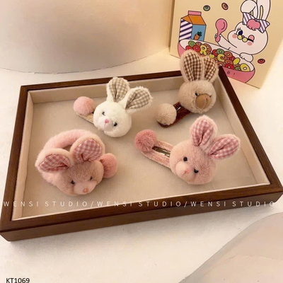KT1069 SET KẸP TÓC KÈM DÂY THỎ