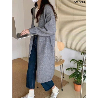 AM7914 Áo Khoác len dáng dài rộng