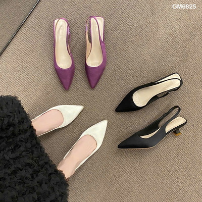 GM6825 Giày cao gót slingback mũi nhọn