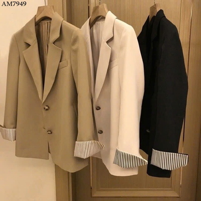 AM7949 ÁO BLAZER TAY KẺ