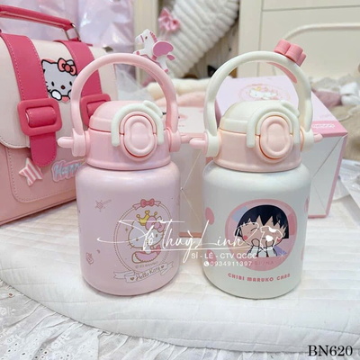 BN620   BÌNH NƯỚC HỌA TIẾT HOẠT HÌNH CUTE