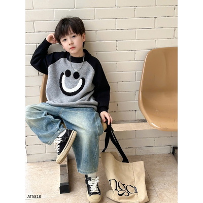 AT5818 ÁO LEN MẶT CƯỜI AMBBKIDS