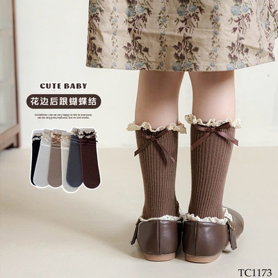 TC1173 TẤT CAO CỔ GẮN NƠ BG