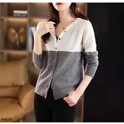 AM8135 ÁO CARDIGAN LEN PHỐI MÀU