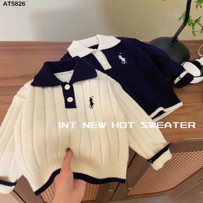 AT5826 Áo len cổ polo cho bé