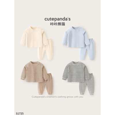 S1725  BỘ DÀI TAY BÉ CUTE PANDAS