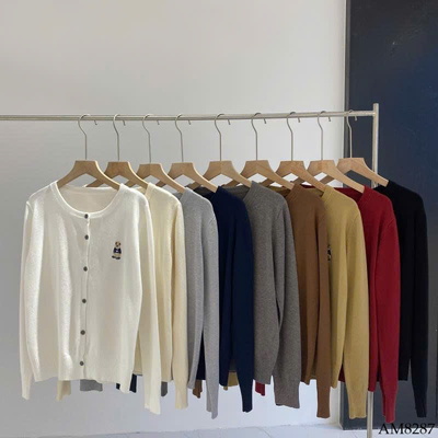 AM8287 CARDIGAN HOẠ TIẾT GẤU NỮ