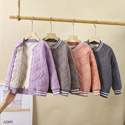 A2491 ÁO KHOÁC NỈ TRẦN TRÁM CHO BÉ