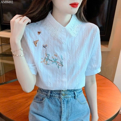 AM8492 BST ÁO SƠ MI CỘC TAY CHO NỮ