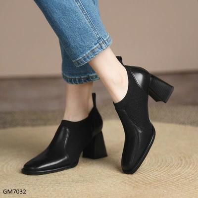 GM7032 BOOT PHỐI CHUN GÓT VUÔNG