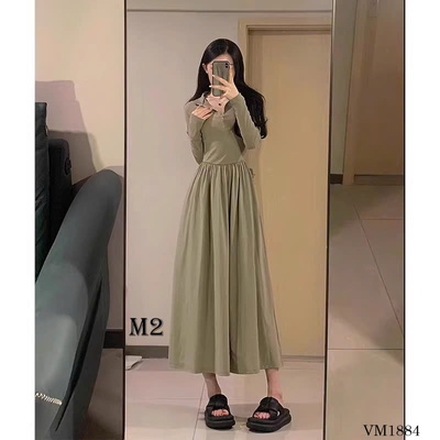 VM1884  VÁY DÀI TAY DÁNG DÀI NỮ