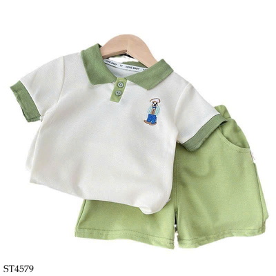 ST4579 SET POLO CỘC TAY BÉ TRAI