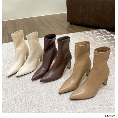 GM7079 Boot cao gót mũi nhọn