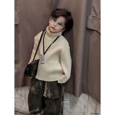 AT5989  ÁO LEN CỔ LỌ CHO BÉ
