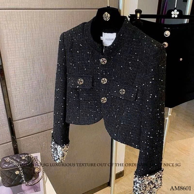 AM8601 ÁO KHOÁC DÁNG NGẮN BLING CHO NỮ