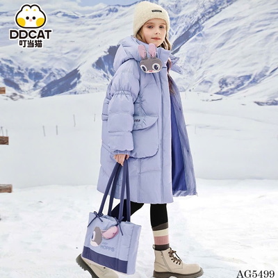 AG5499 ÁO PHAO DÁNG DÀI BÉ GÁI DDCAT