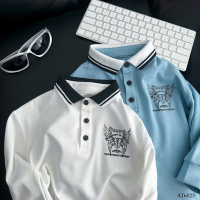 AT6025 ÁO DÀI TAY CỔ POLO CHO BÉ