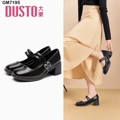 GM7195 Giày hai quai đế cao nữ Dusto