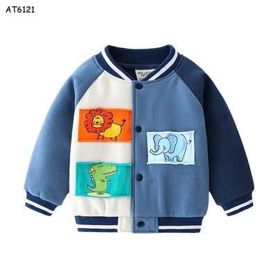 AT6121 ÁO KHOÁC NỈ BOMBER WELLKIDS