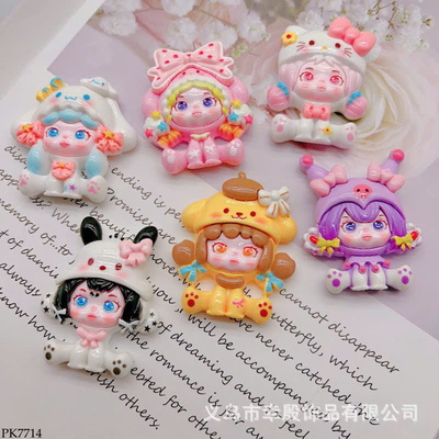 PK7714 COMBO 6 CHARM CÔ GÁI SANRIO TRANG TRÍ