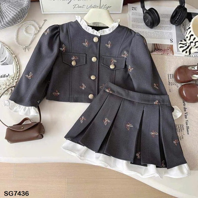 SG7436 VÁY VÀ SET TIỂU THƯ BÉ GÁI