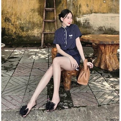 GM7244 GIÀY NHỰA ĐÍNH NƠ