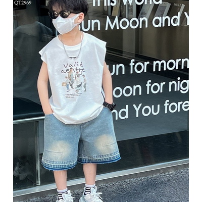 QT2969 QUẦN SHORT JEAN CHO BÉ TRAI