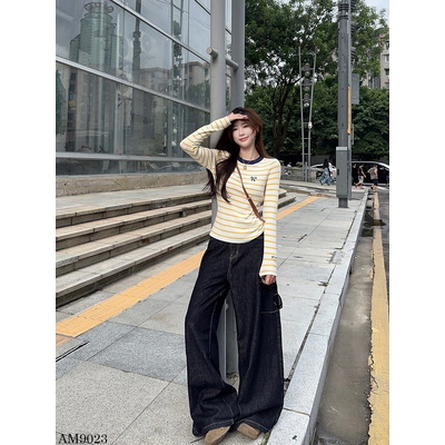 AM9023  ÁO THUN KẺ THU ĐÔNG