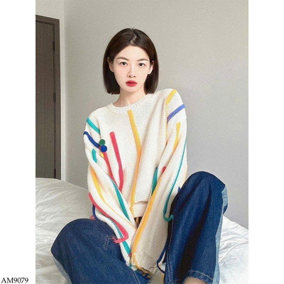 AM9079 ÁO LEN PHỐI MÀU CHO NỮ