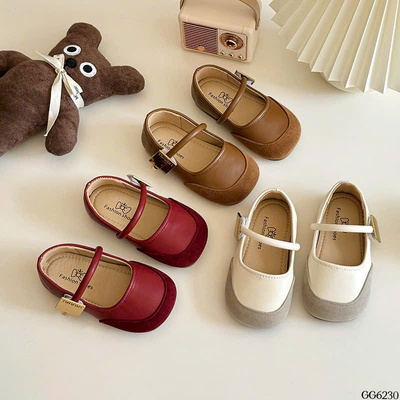 GG6230 GIÀY BÚP BÊ MŨI DA LỘN