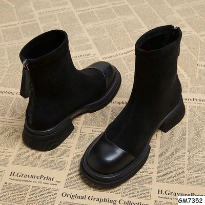 GM7352 BOOT NỮ PHỐI DA LỘN