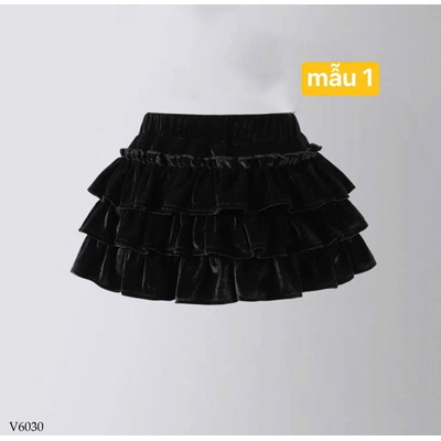 V6030 CHÂN VÁY NHUNG TẦNG CHO BÉ