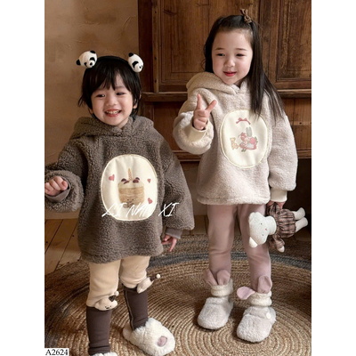 A2624 ÁO HOODIE TAI GẤU CHO BÉ