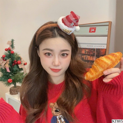 KT1185 SET 2 KẸP TÓC VÀ BỜM HOẠ TIẾT NOEL