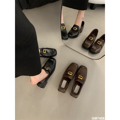 GM7468 GIÀY MERY JANE DA MŨI VUÔNG ĐẾ CAO CHO NỮ