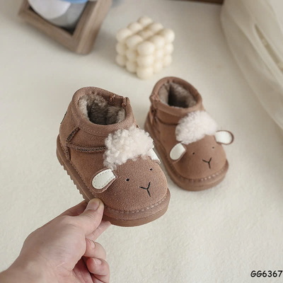 GG6367 GIÀY BOOT LÓT LÔNG CỔ THẤP CHO BÉ