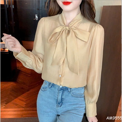 AM9555 SƠ MI VOAN CỔ NƠ